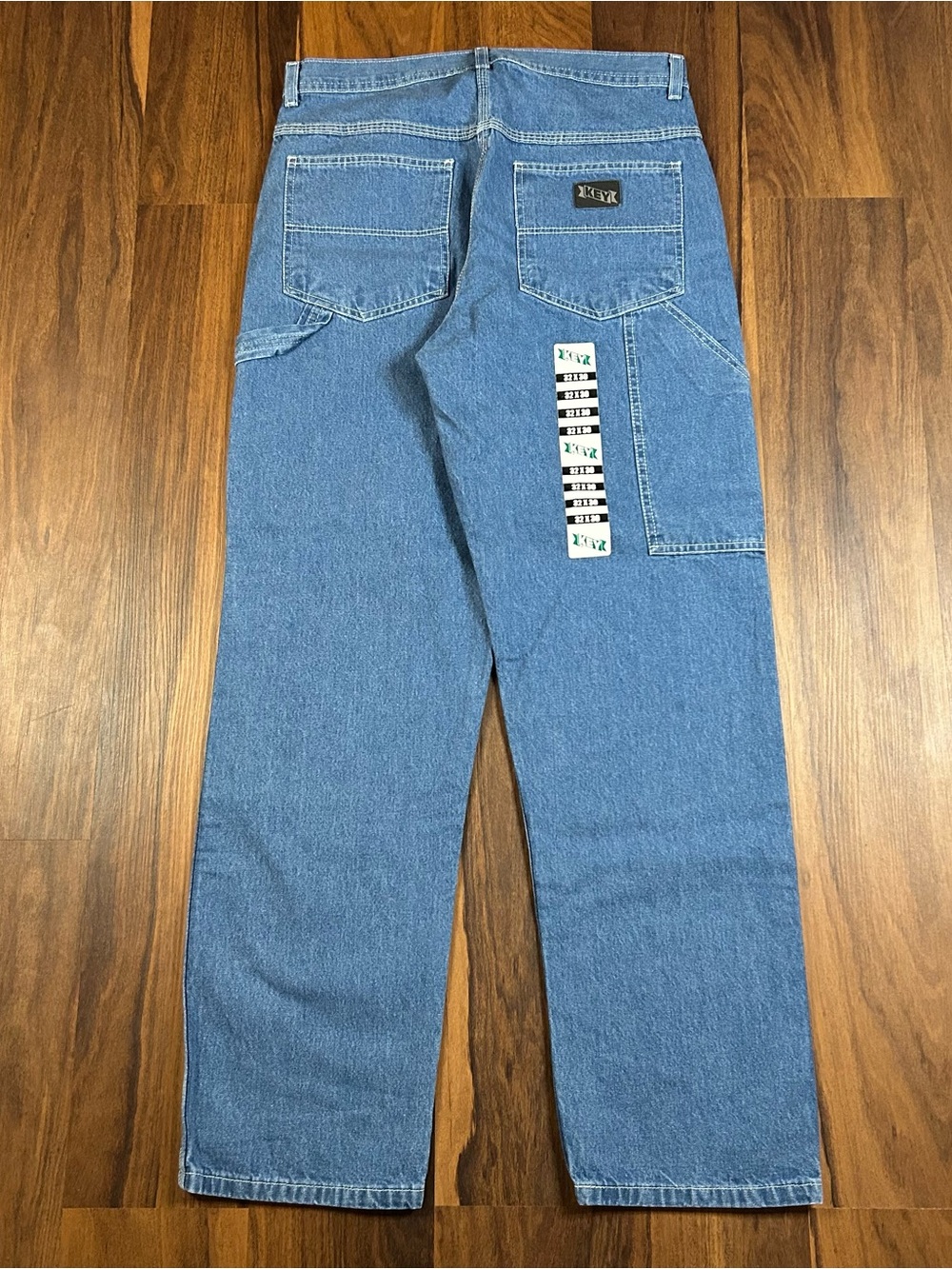 Vintage 90s deadstock made in Mexico of US components KEY carpenter pants. 32”